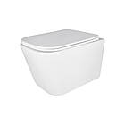 Унітаз підвісний Qtap Crow безобідковий із сидінням Soft-close QT05335171W, фото 3