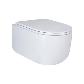 Унітаз підвісний Qtap Taurus безобідковий із сидінням Soft-close QT2433084EUQW