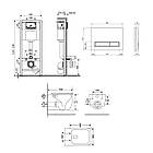 Комплект: Qtap Gemini Ultra Quiet унітаз підвісний QT2533076EUQMB + Nest комплект інсталяції 4в1 (Кавіша, фото 2