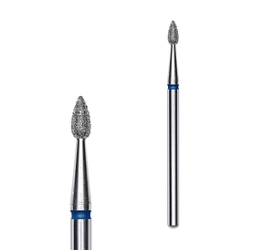Фреза алмазна Staleks Expert крапля синя 2,3 мм, для манікюру та педикюру