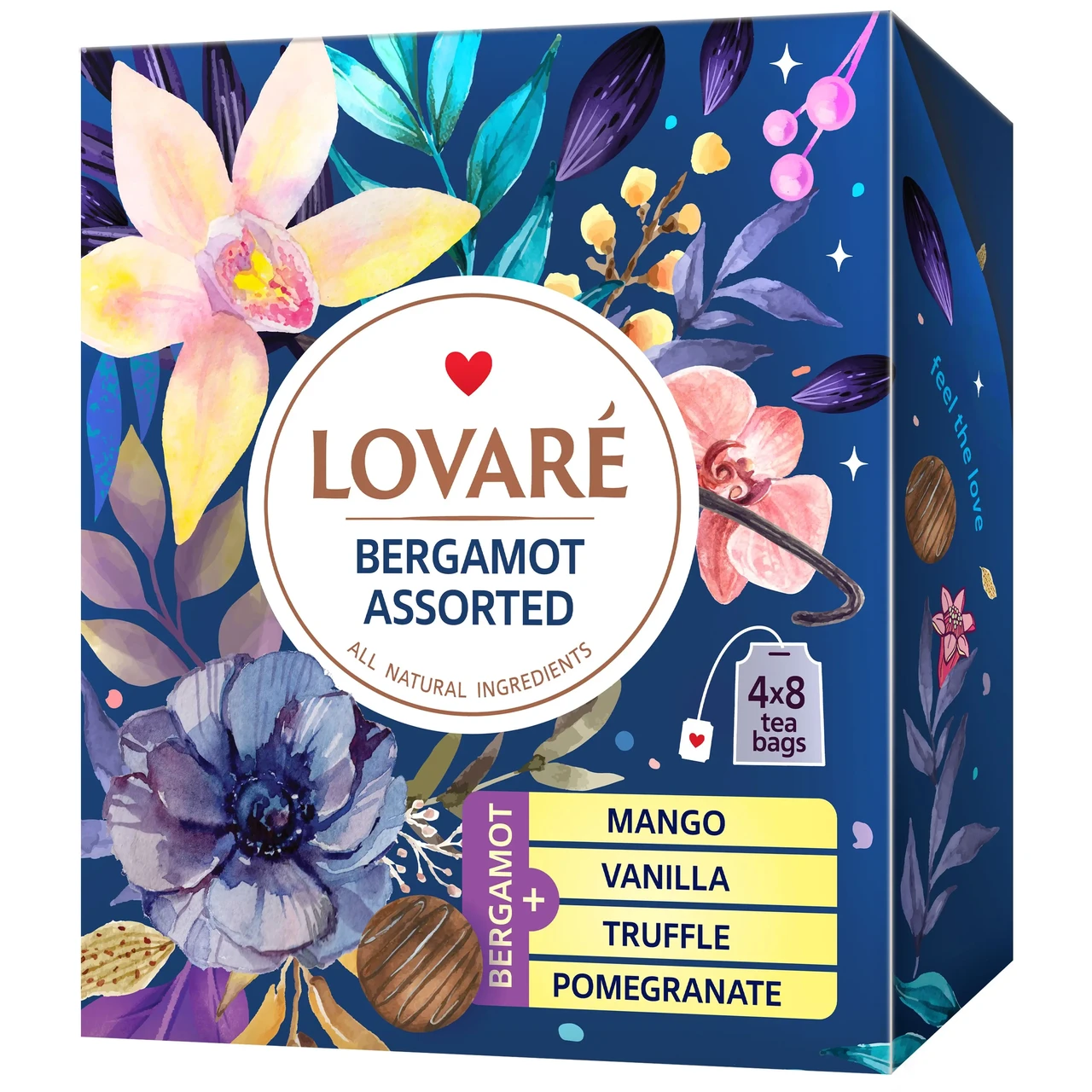 Чай чорний Lovare Bergamot Assorted 64 г (32 шт. х 2 г)