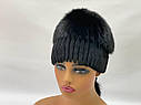 Жіноча шапка з хутра стриженого бобра "Гламур", фото 4