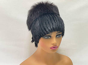 Жіноча шапка з хутра одатри "Кубанка"