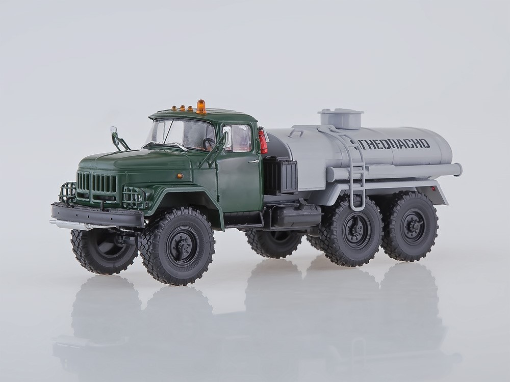 Модель Паливозаправник (бензовоз) АЦ-4,0 (ЗІЛ-131) зелений-сірий | Автоісторія