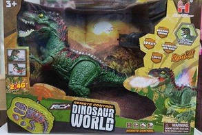 Динозавр на радіокеруванні пульт + сенсорний браслет (висота 25 см, пара, підсвічування, звук) LH-D005-3, фото 3