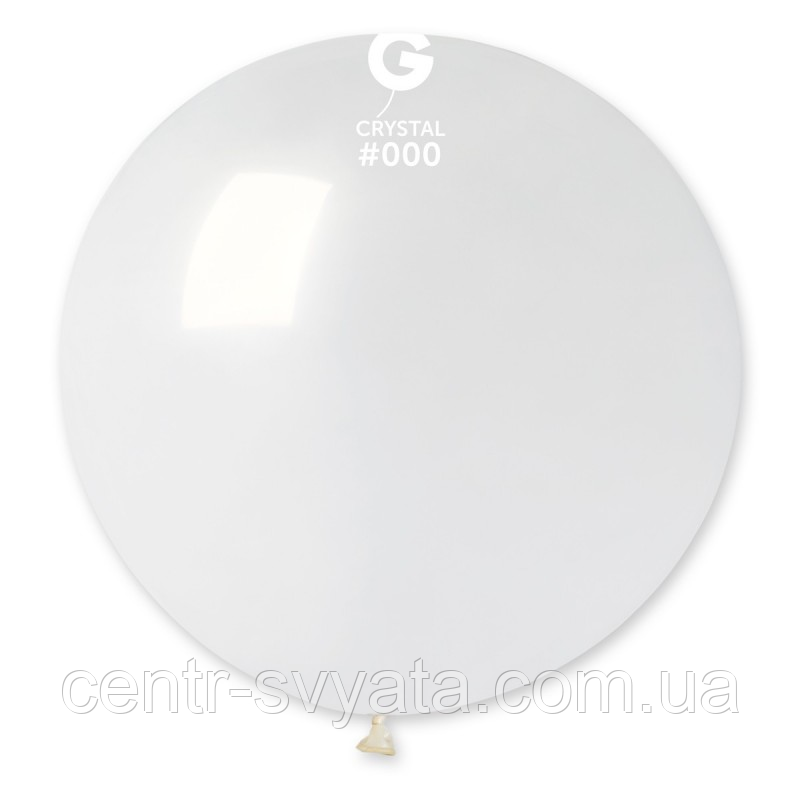 Латексна кулька Gemar 31"(80 см) #000 Кристал прозорий G30 (БЕЗ СМУГ)