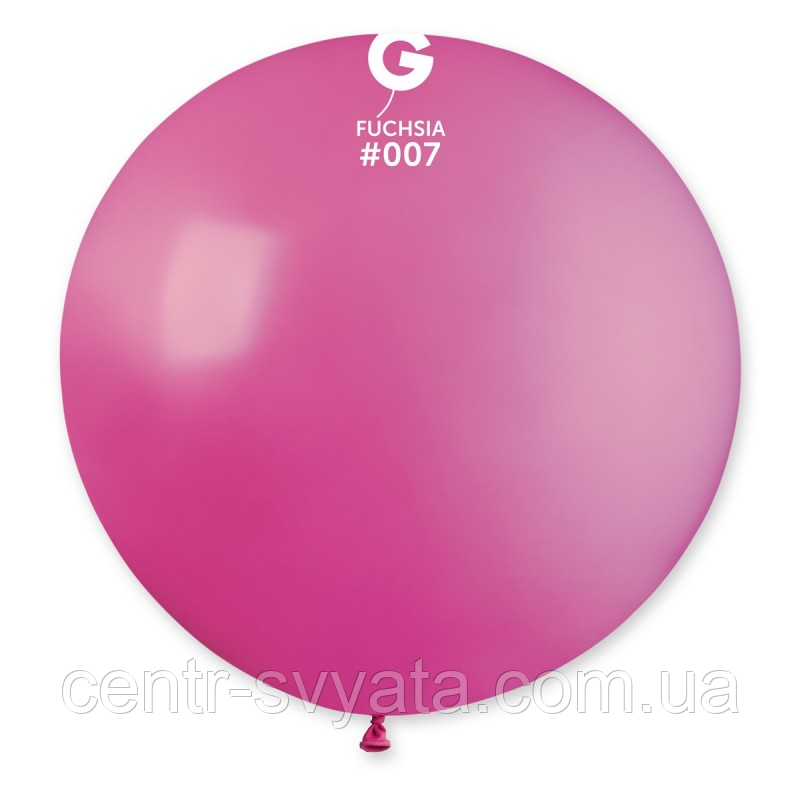 Латексна кулька Gemar 31"(80 см) #007 Пастель фуксія G30 (БЕЗ СМУГ)