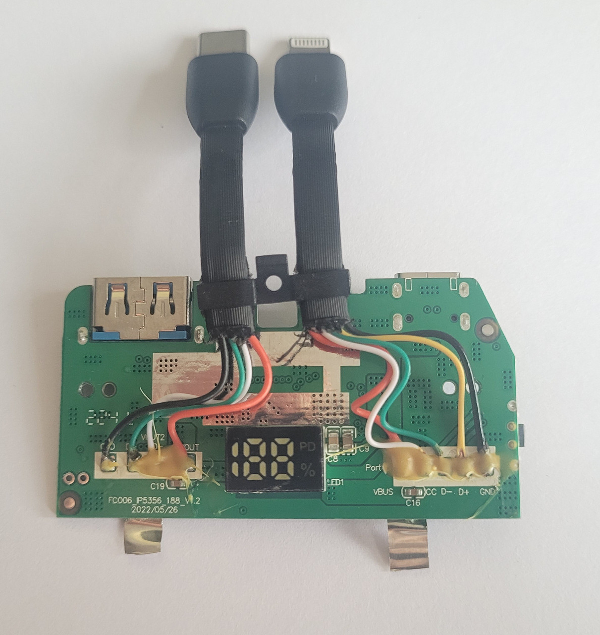 BMS плата заряду-розряду Li-Ion 18650 2A з дисплеєм зарядного пристрою літієвих батарей модуль контролер USB Type-C, фото 1