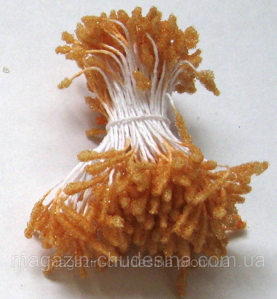 Тичинки для квітів персикові кришталеве покриття, фото 1