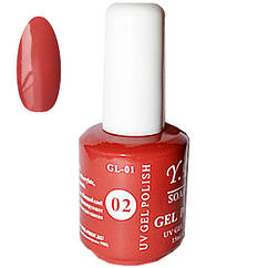 Червоний Гель-лак для Нігтів 15 мл Тон GL-01-02 Гель-лаки