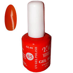 Червоний Гель-лак для Нігтів 15 мл Тон GL-01-05 Нігті, Манікюр
