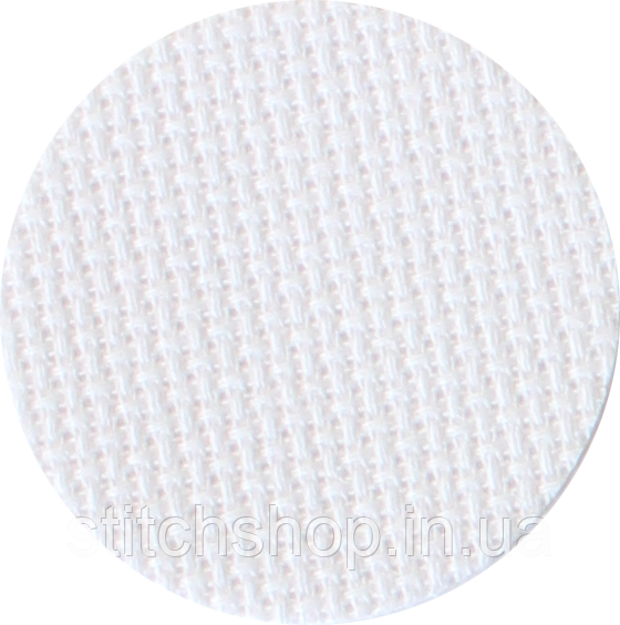 3793/100 Канва Fein-Aida 18/70 Zweigart, білий, ширина — 110 см, тканина для вишивання.