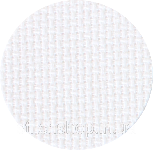 3251/100 Канва Aida 16/64 Zweigart, білий, ширина — 110 см, тканина для вишивання.