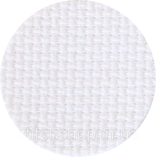 3426/100 Канва Aida 16/64 Zweigart, білий, ширина — 150 см, тканина для вишивання.