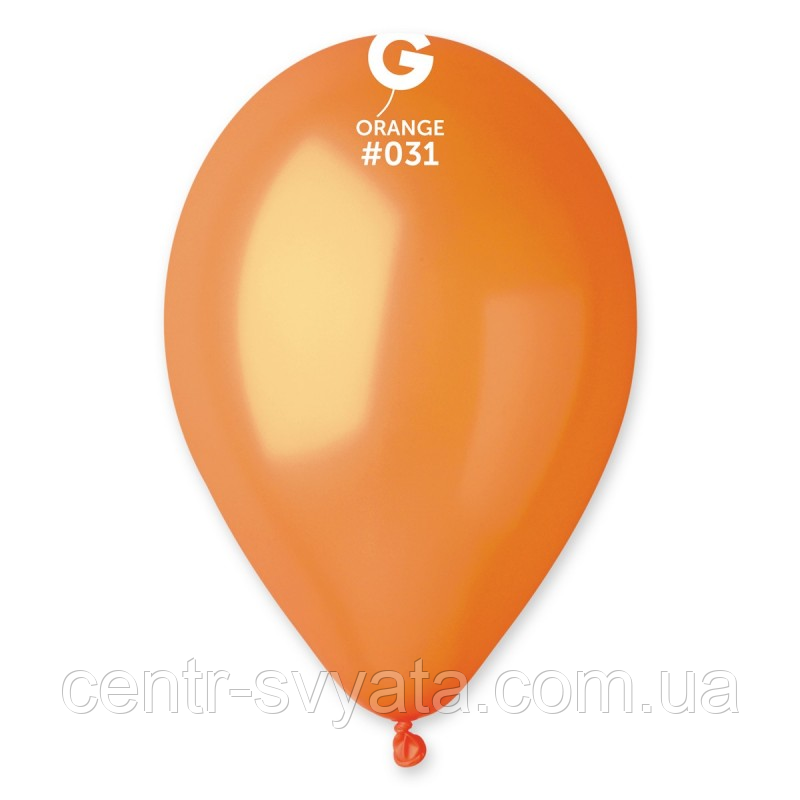 Латексна кулька Gemar 11"(28 см) #031 Металік помаранчевий