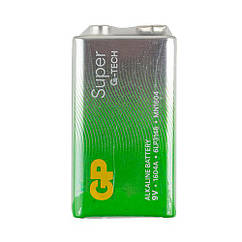 Батарейка крона GP Super Alkaline 1604A 9V (6LP3146, MN1604) (гурт, гуртом) (алкалінова лужна батарейка)