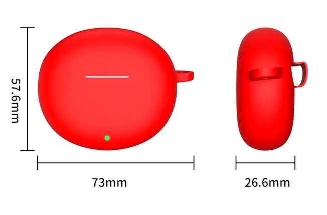 Силіконовий чохол із карабіном для Honor Earbuds X7 / червоний, фото 2