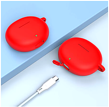 Силіконовий чохол із карабіном для Honor Earbuds X7 / червоний, фото 3