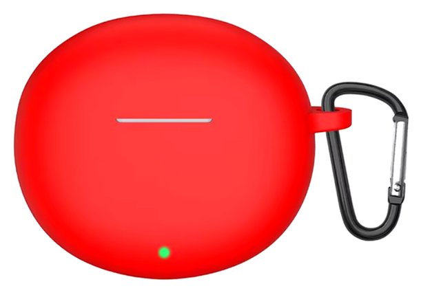 Силіконовий чохол із карабіном для Honor Earbuds X7 / червоний, фото 1