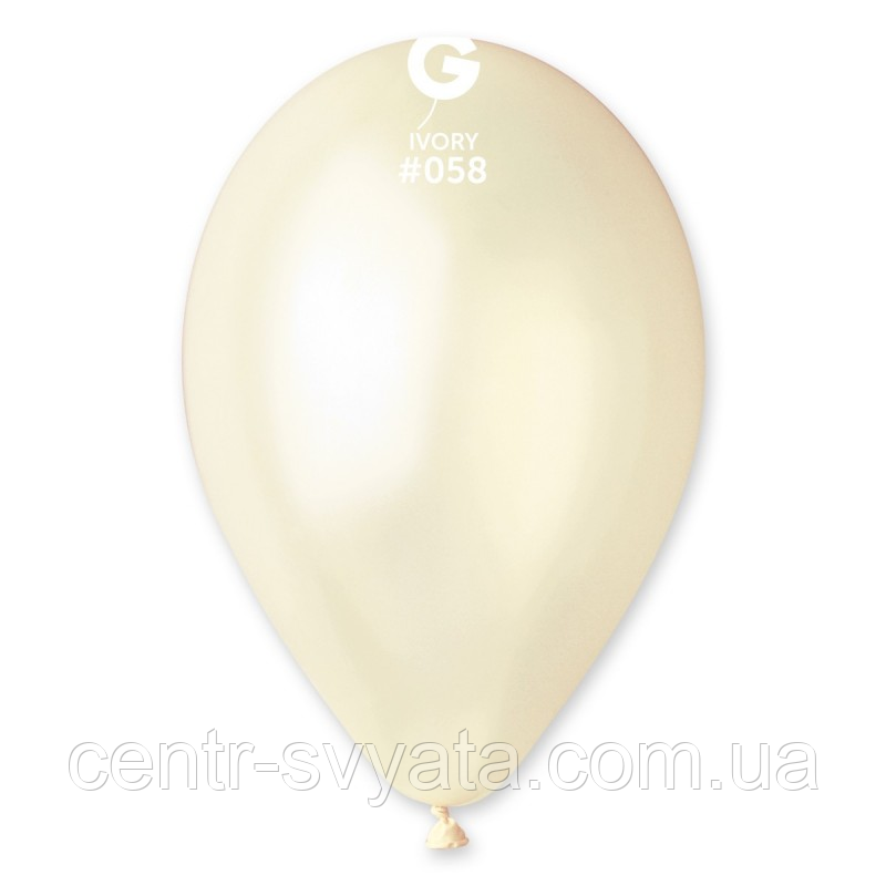 Латексна кулька Gemar 11"(28 см) #058 Металік айворі