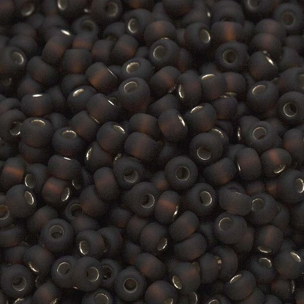 Бісер чеський Preciosa Блискучий матовий 187 / 17140 калібр 10/0 Темно-коричневий Упаковка 5 грам