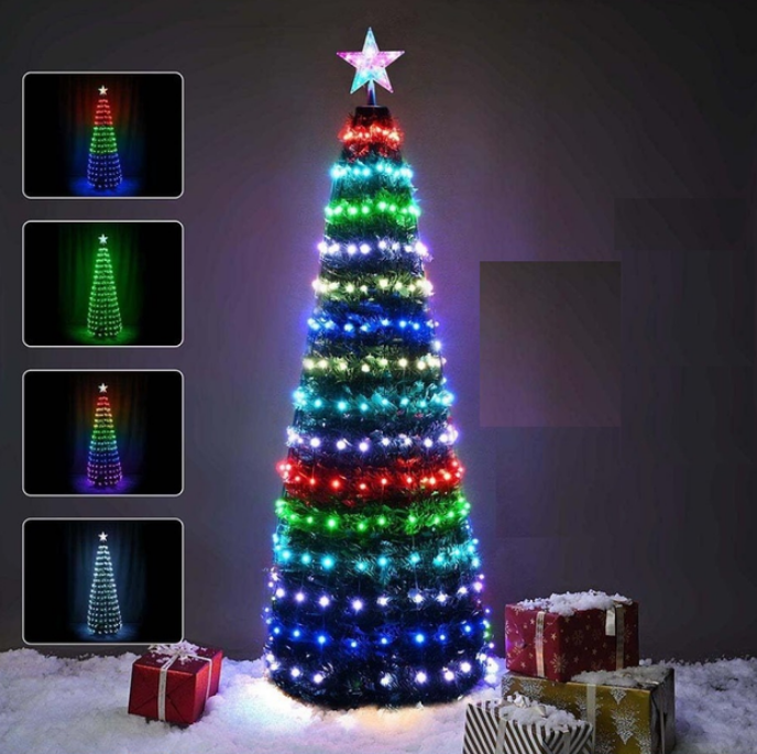Ялинка Різдвяна штучна, 120см, 176 LED, з підсвічуванням, USB, Bluetooth