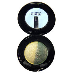 Тіні для Повік Meis MS 0102 Двоколірні Подвійні Компактні Тон 02 Жовто Зелені Декоративна Косметика