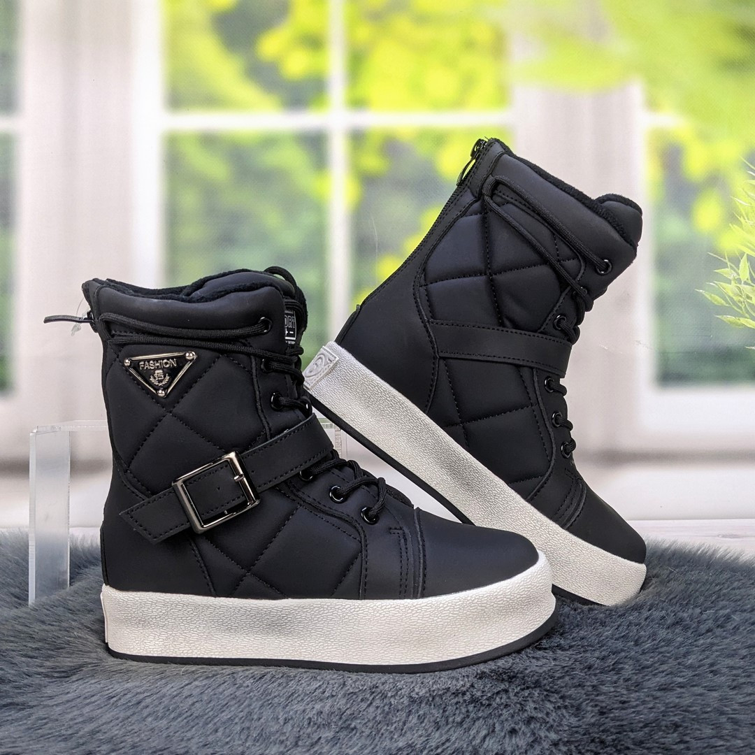 Черевики підліткові зимові для дівчинки чорні Jong Golf 5571