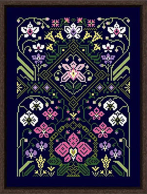 Набір для вишивання БЕЗ нанесеної на канву схеми "Orchid". AIDA 14CT , 26*34 см
