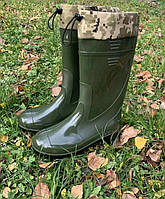 ЧОЛОВІЧІ ГУМОВІ ЧОБОТИ "МИСЛИВЕЦЬ" ХАКІ, УКРАЇНА, розмір уточнюйте!!!
