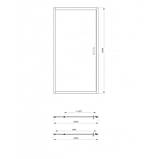 Душові двері в нішу 100х190 см Dusel FА-516 розпашні скло прозоре 6мм, фото 5