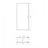 Душові двері в нішу 90х190 см Dusel FА-516 розпашні скло прозоре 6мм, фото 5