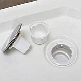 Душовий піддон 100х100х13.5 см Dusel D402 п'ятикутний акриловий з ніжками сифоном, фото 5