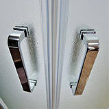 Душова кабіна 90х90х190 Dusel А-511 без піддону розсувні двері матове скло 6 мм, фото 3