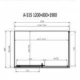 Душова кабіна 120х80х190 см Dusel А-515 без піддону прямокутні розсувні двері тоноване скло 6 мм, фото 4