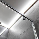 Душова кабіна 90х90х190 см Dusel А-516 без піддону квадратна розпашні двері прозоре скло 6 мм, фото 4