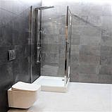 Душова кабіна 90х90х190 см Dusel А-516 без піддону квадратна розпашні двері прозоре скло 6 мм, фото 7
