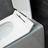Унітаз підвісний безободковий DUSEL AREZ DWHT10210230R з плавнопадаючим сидінням Soft Close дюропласт, фото 8