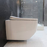 Унітаз підвісний безободковий DUSEL LUNAR DWHT10201530R з плавнопадаючим сидінням Soft Close дюропласт, фото 9