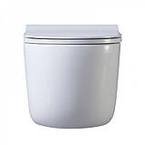 Унітаз підвісний безободковий DUSEL VORTEX DWHT10201230R з плавнопадаючим сидінням Soft Close дюропласт, фото 4