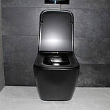 Унітаз підвісний безободковий  DUSEL CUBIS Black Matt DWHT10201030RВ із сидінням Soft-Close, фото 2