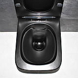 Унітаз підвісний безободковий  DUSEL CUBIS Black Matt DWHT10201030RВ із сидінням Soft-Close, фото 6