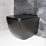 Унітаз підвісний безободковий  DUSEL CUBIS Black Matt DWHT10201030RВ із сидінням Soft-Close, фото 8