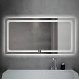 Дзеркало з LED підсвічуванням 80х65 см прямокутне DUSEL DE-M3001 сенсорне включення з підігрівом, фото 3