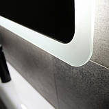 Дзеркало DUSEL 120х75 см прямокутне LED підсвічування DE-M3011 сенсорне включення підігрів годинник температура, фото 10