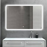 Дзеркало з LED підсвічуванням 90х70 см прямокутне DUSEL DE-M3011 сенсорне включення з підігрівом, фото 4