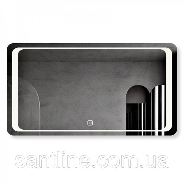 Дзеркало DUSEL 100х75см LED підсвічування DE-M3031 сенсорне включення з підігрівом, фото 1