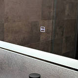 Дзеркало DUSEL 80х65см із LED підсвічуванням прямокутне DE-M3051 сенсорне включення підігрів, фото 2