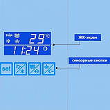 Дзеркало DUSEL 100х75см LED підсвічування DE-M3051 Bluetooth сенсорне увімкнення підігрів годинник температура д, фото 4