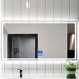 Дзеркало DUSEL 100х75см LED підсвічування DE-M3051 Bluetooth сенсорне увімкнення підігрів годинник температура д, фото 9